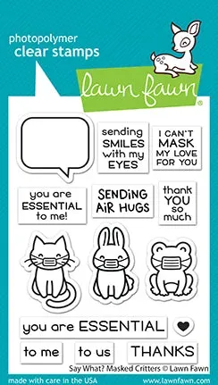 Lawn Fawn Say What Masked Critters Stempel Tiere mit Maske