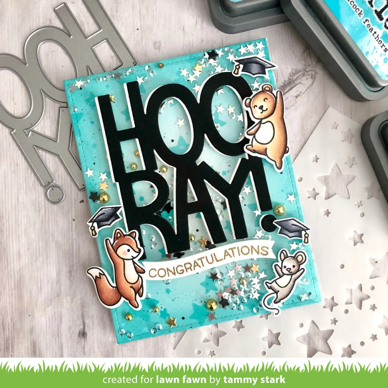 Lawn Fawn Lawn Cuts Giant Hooray Stanzschablone groß