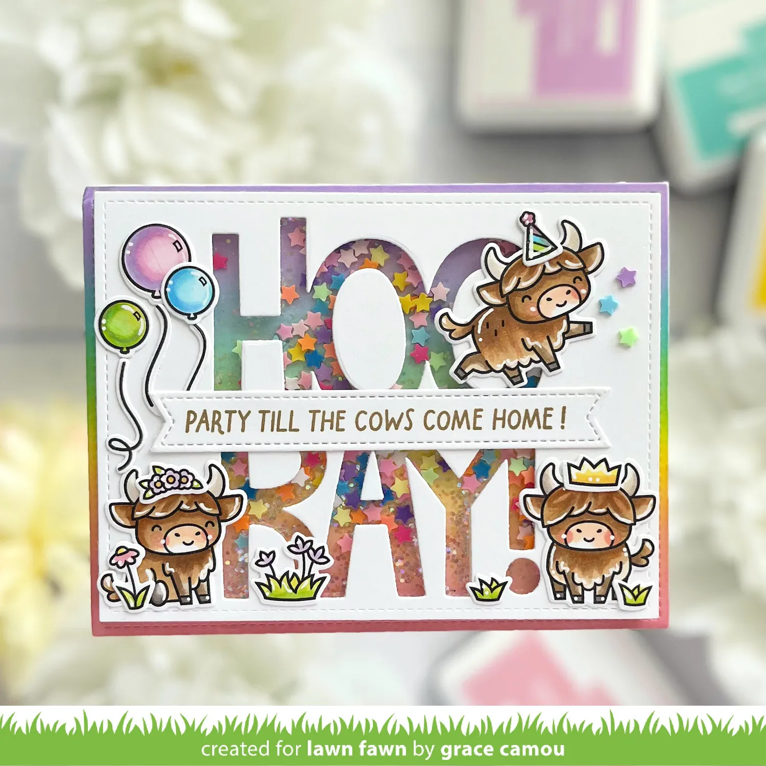 Lawn Fawn LF4116 Highland Cows Clear Stamps Stempelset
