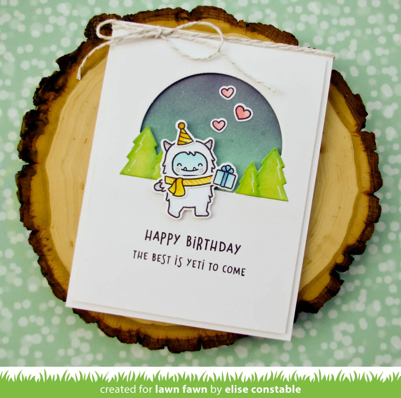 Lawn Fawn Shadow Box Mountain Add-On Stanzen Winter