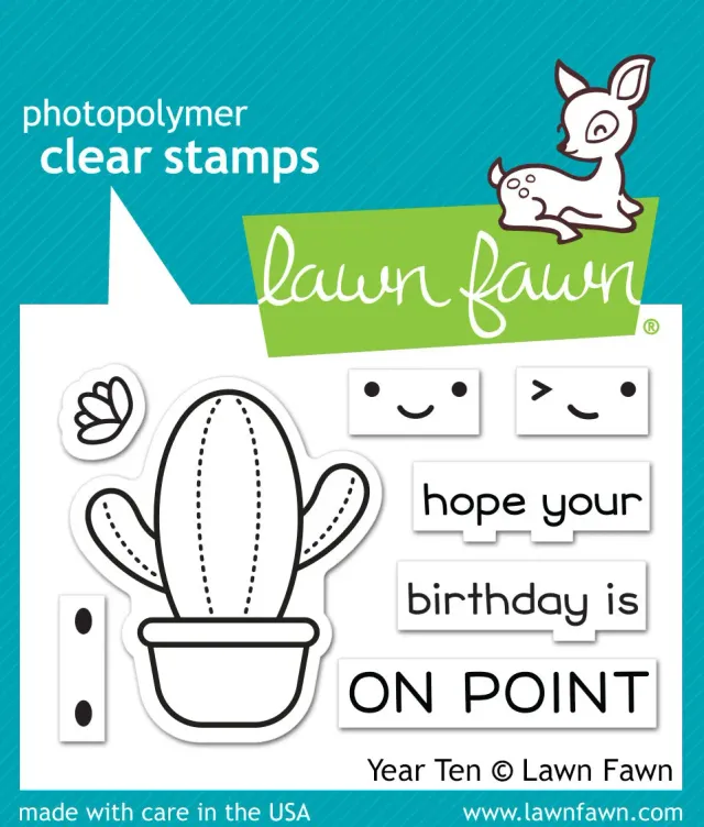 Lawn Fawn Year Ten Stempelset Kaktus