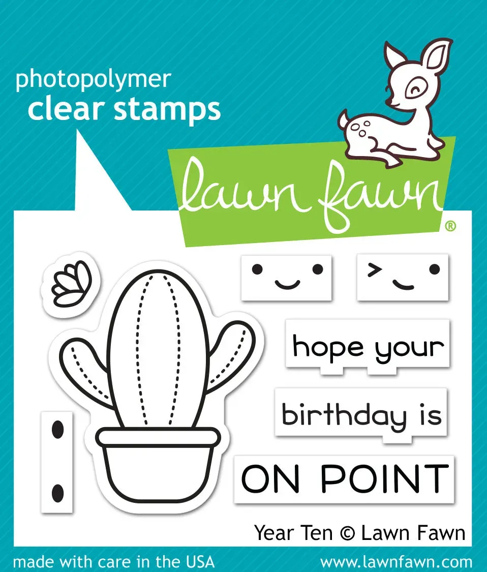 Lawn Fawn Year Ten Stempelset Kaktus