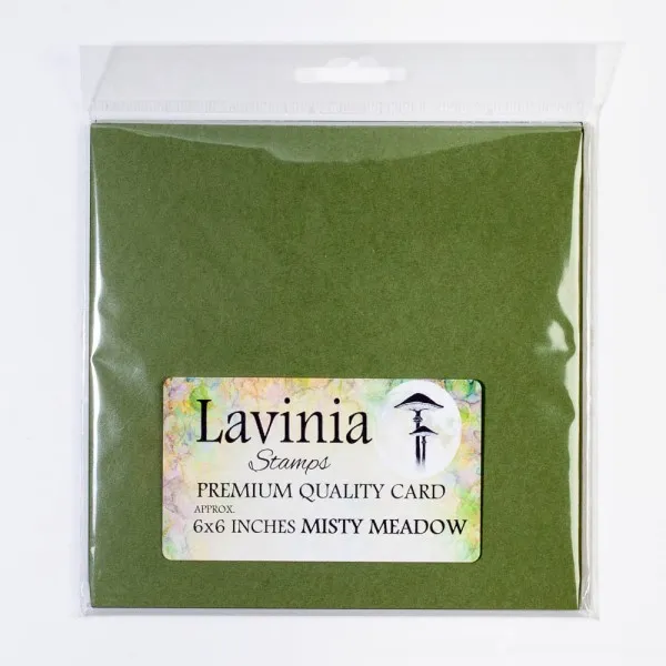 Lavinia-Stamps Misty Meadow Farbkarton 15x15 cm grün
