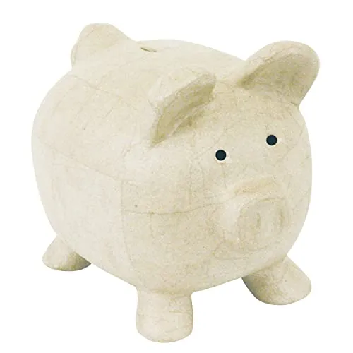 décopatch MA018C Sparschwein Pappmaché 26 cm natur