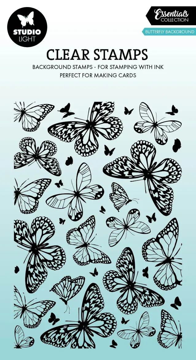 StudioLight Essentials Butterflies Background Stempel 93x136 mm