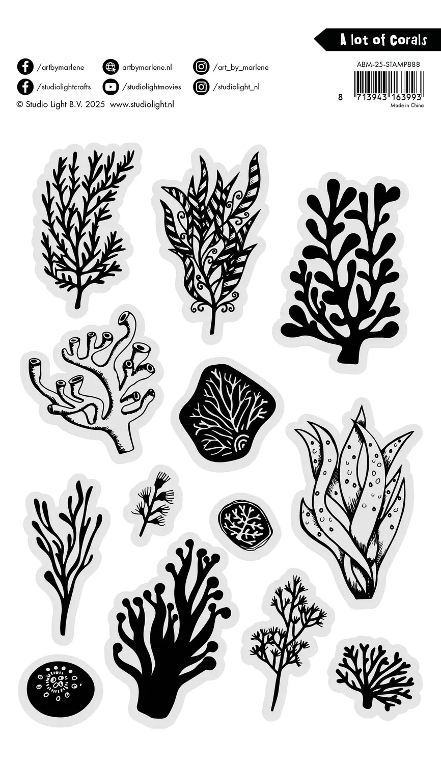 StudioLight Art by Marlene A lot of corals Clear Stamps A5