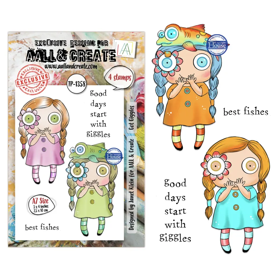 AALL and Create TP-1358 Got Giggles Stempel A7 5-teilig lustig
