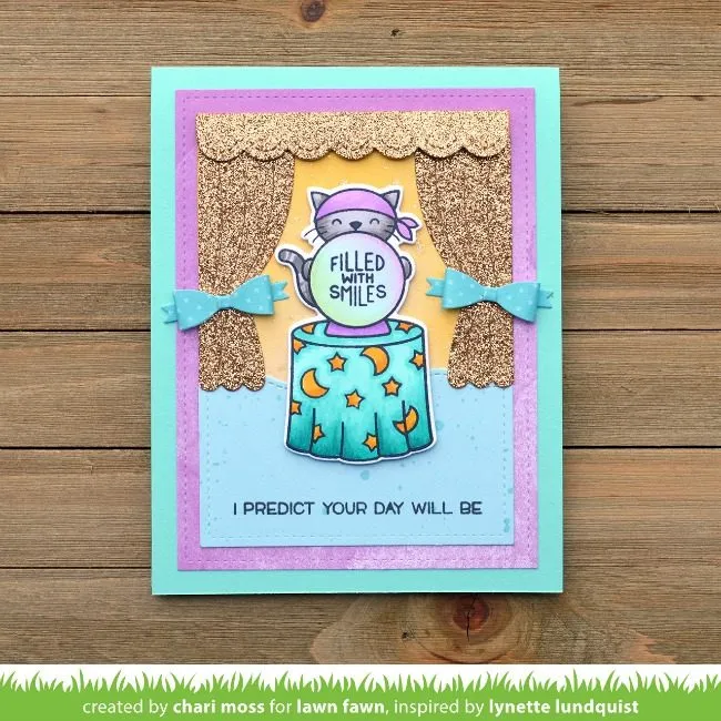 Lawn Fawn Fortune Teller Tabby Clear Stamps Katze