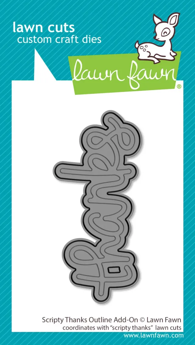 Lawn Fawn Scripty Thanks Outline Add-On Stanzschablone Danke