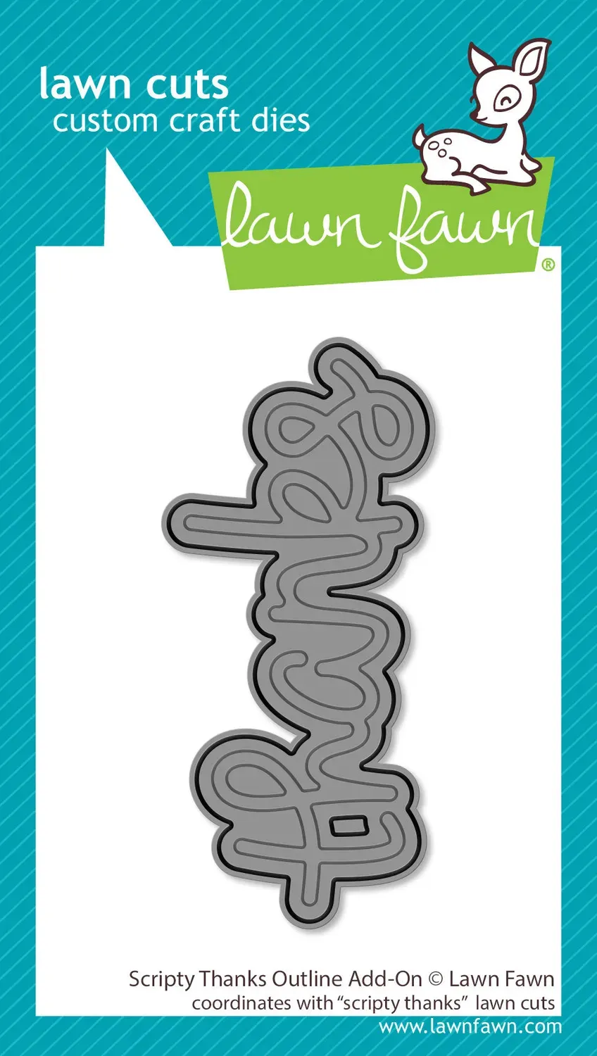 Lawn Fawn Scripty Thanks Outline Add-On Stanzschablone Danke