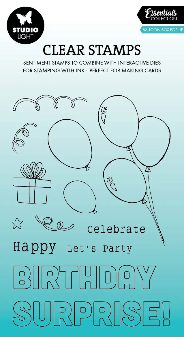 StudioLight Essentials Balloon box pop-up Clear Stempel