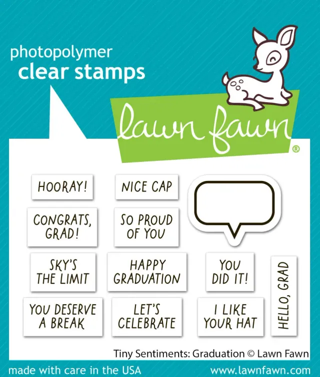 Lawn Fawn Tiny Sentiments Graduation Stempel Mini