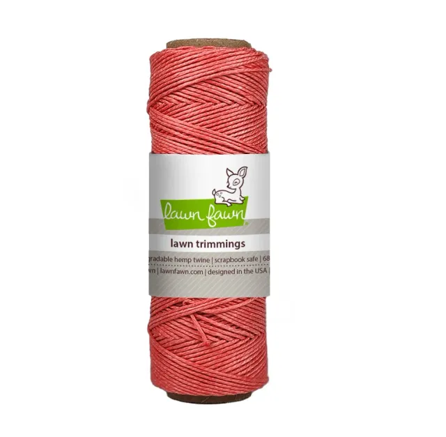 Lawn Fawn Coral Hemp Twine Garn LF3459 62 m koralle