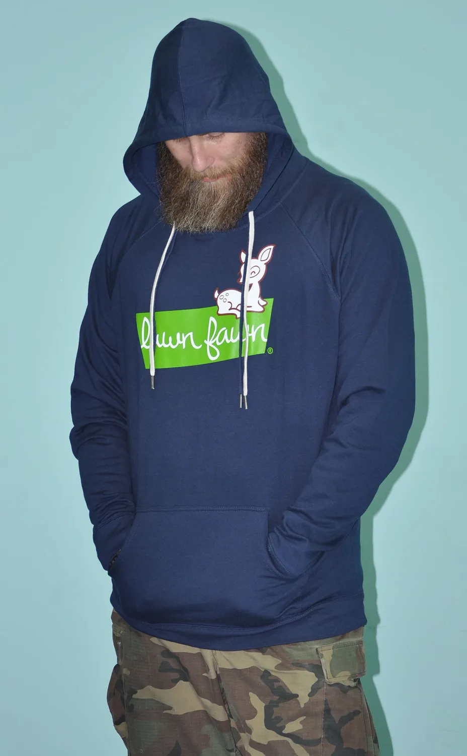 Lawn Fawn Pullover Hoodie 3XL Indigo Baumwolle