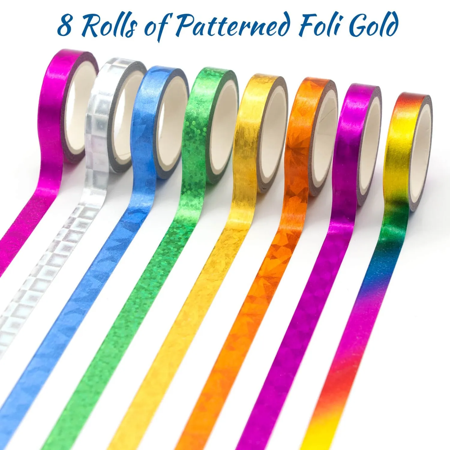 Ieebee Metallic Gold Washitape 30 Rollen Folie Uni