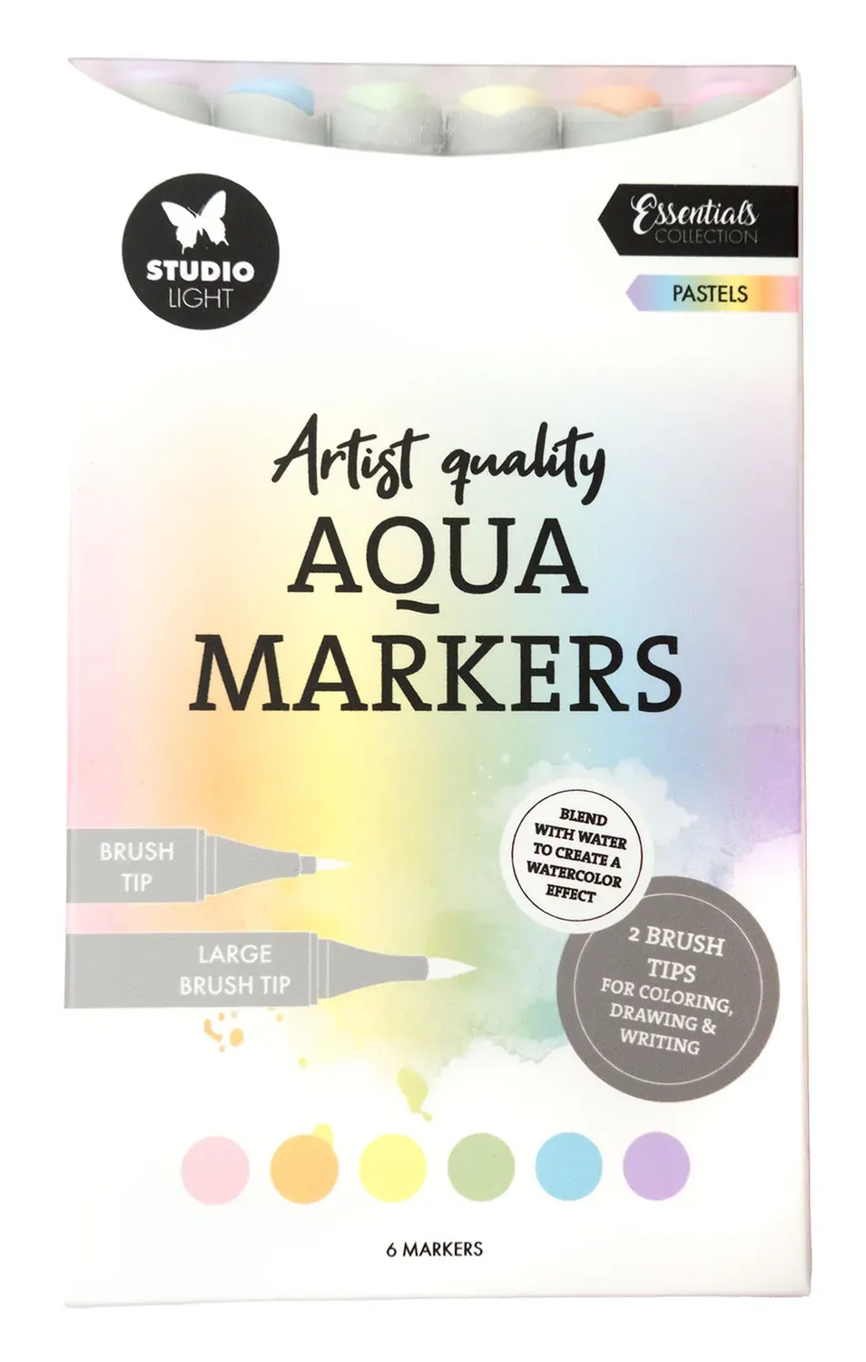 StudioLight Essentials Aqua Marker Pastels 6 Stück Aquarellstifte