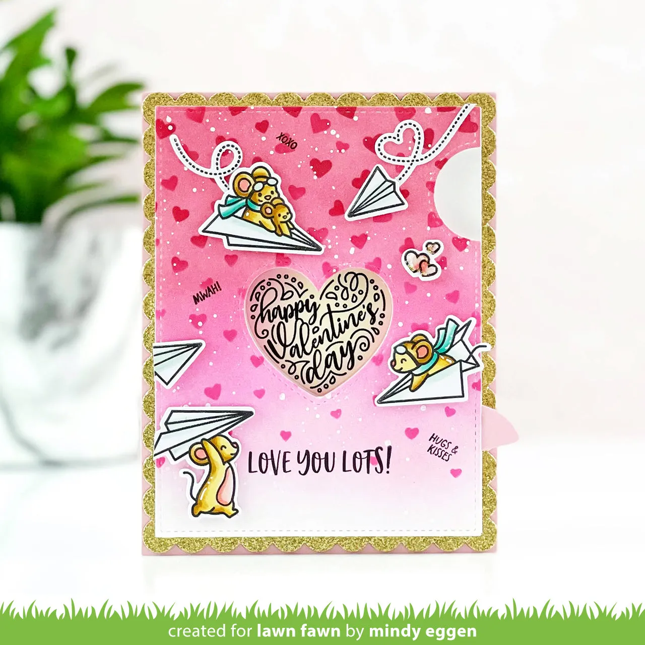Lawn Fawn Magic Heart Messages LF3305 Stempelset Herz