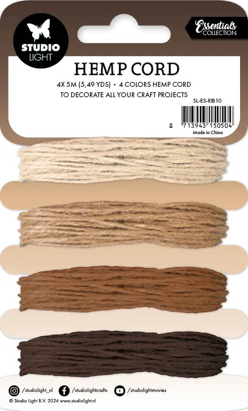 StudioLight Essentials Hemp Cord Hanfkordel Brauntöne 4 Farben