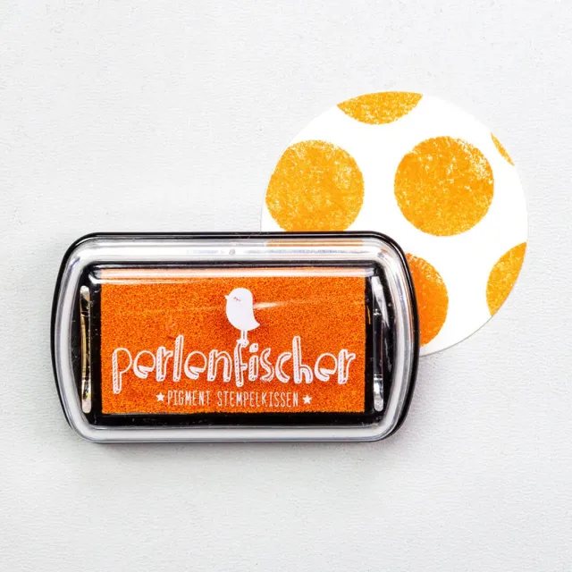 Perlenfischer Orange Mini Stempelkissen 4,5x2,5 cm