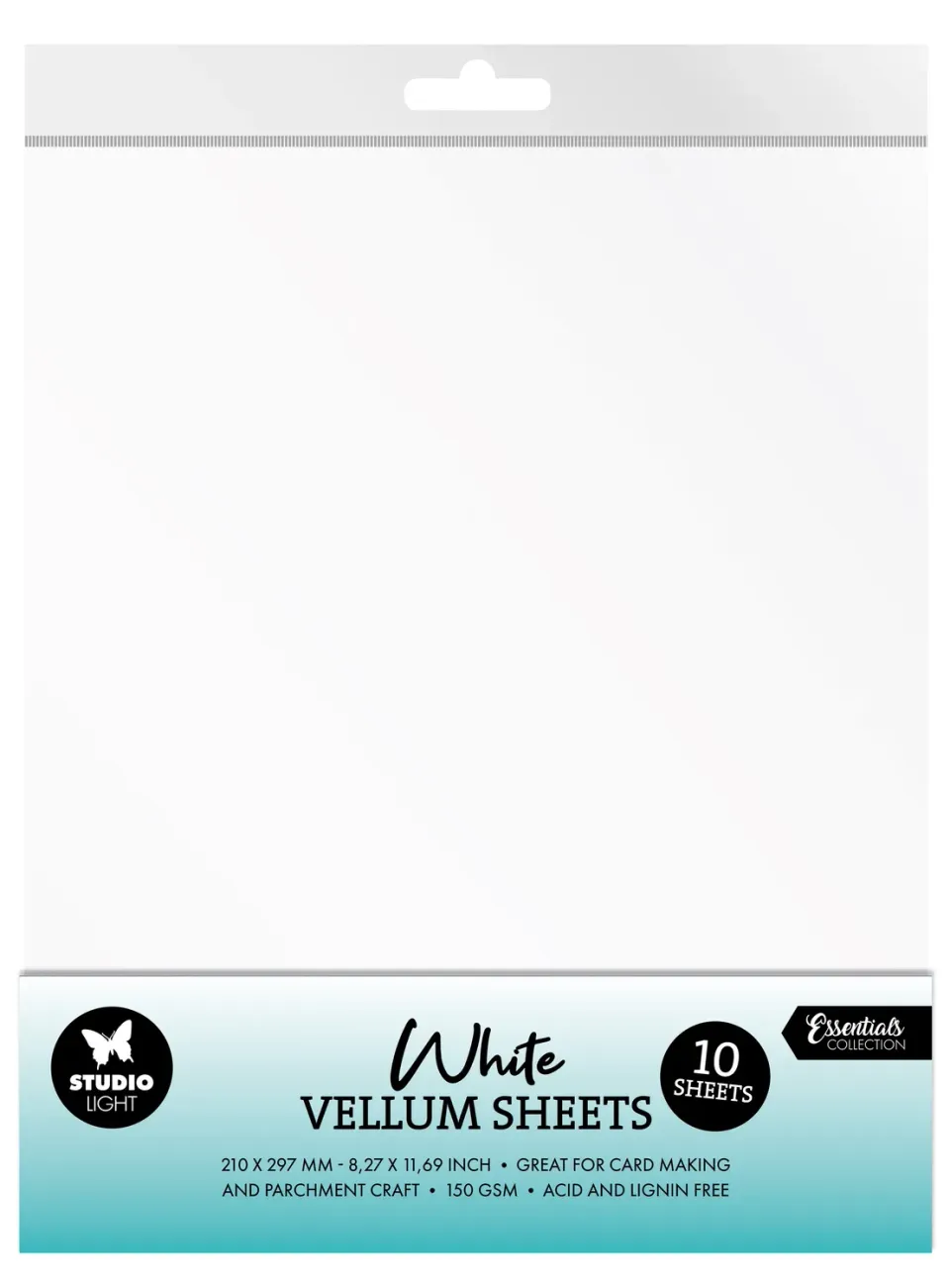 StudioLight Essentials Vellum Papier Weiß A4 10 Blatt 150g