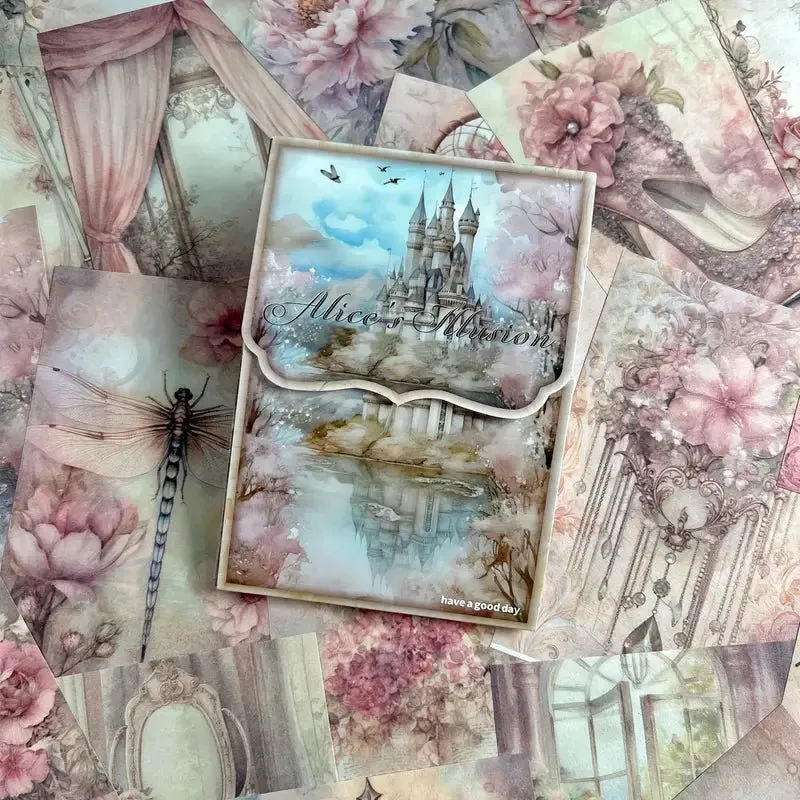 Ieebee Fantasy Castle Scrapbook Papier 50 Blatt Blue Castle
