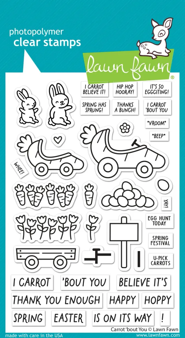 Lawn Fawn Carrot 'bout You Stempelset Hasen Ostern