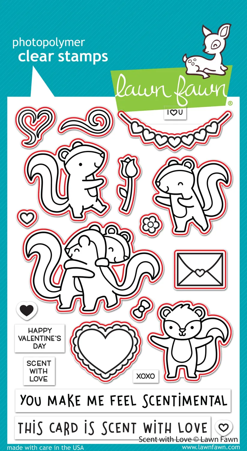 Lawn Fawn Scent with Love LF2727 Stanzen Valentinstag