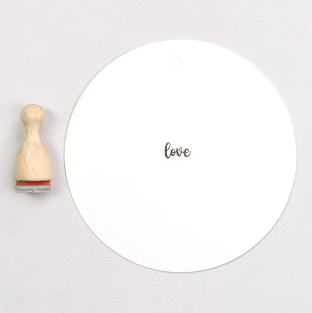 Perlenfischer Love mini Stempel Herz Schriftzug
