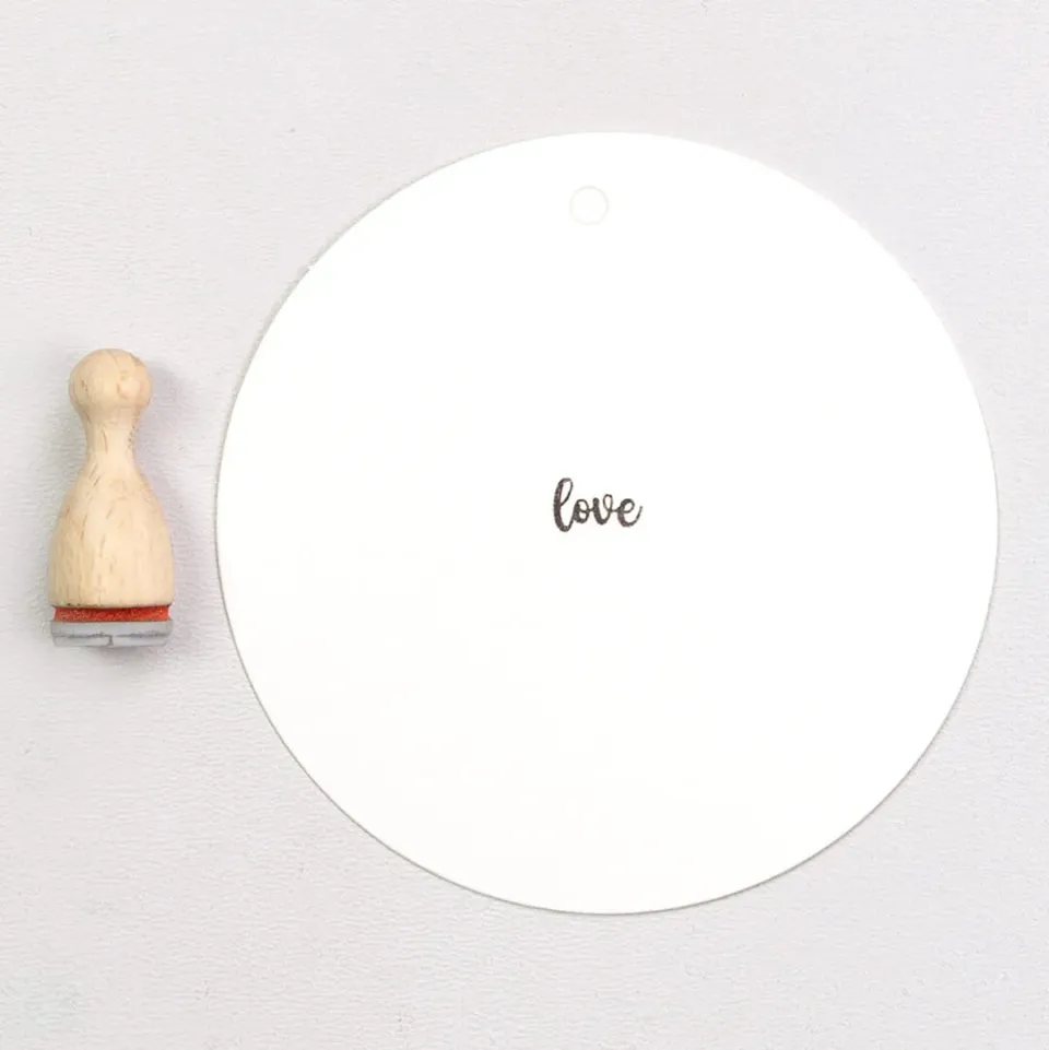 Perlenfischer Love mini Stempel Herz Schriftzug