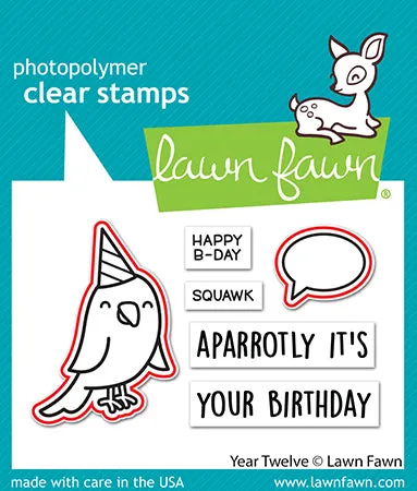 Lawn Fawn Year Twelve LF2789 Stanzschablonen Papagei