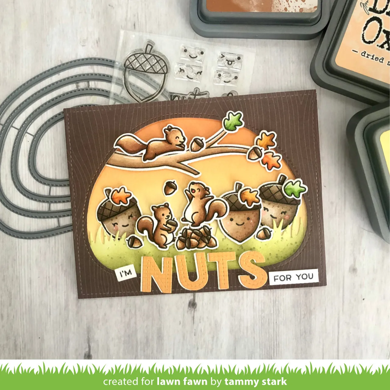 Lawn Fawn Big Acorn Stempelset Eichel Herbst Motiv