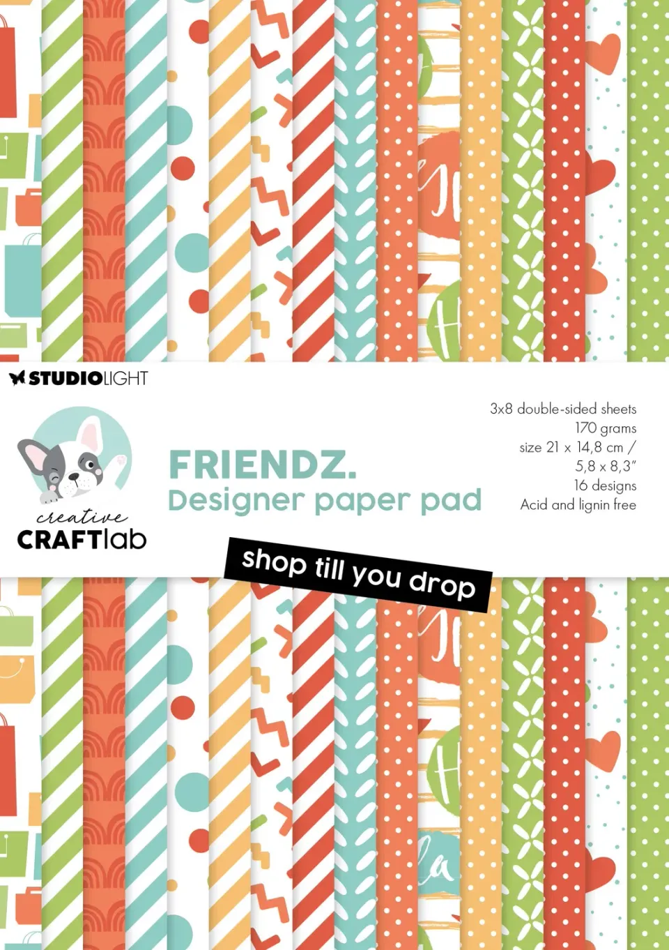 StudioLight Creative Craftlab Friendz Shop till you drop Designpapier