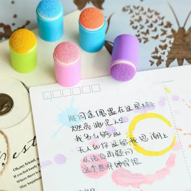 Ieebee DIY Art Creation Set Bastelset Schablone + 5 Fingerlinge
