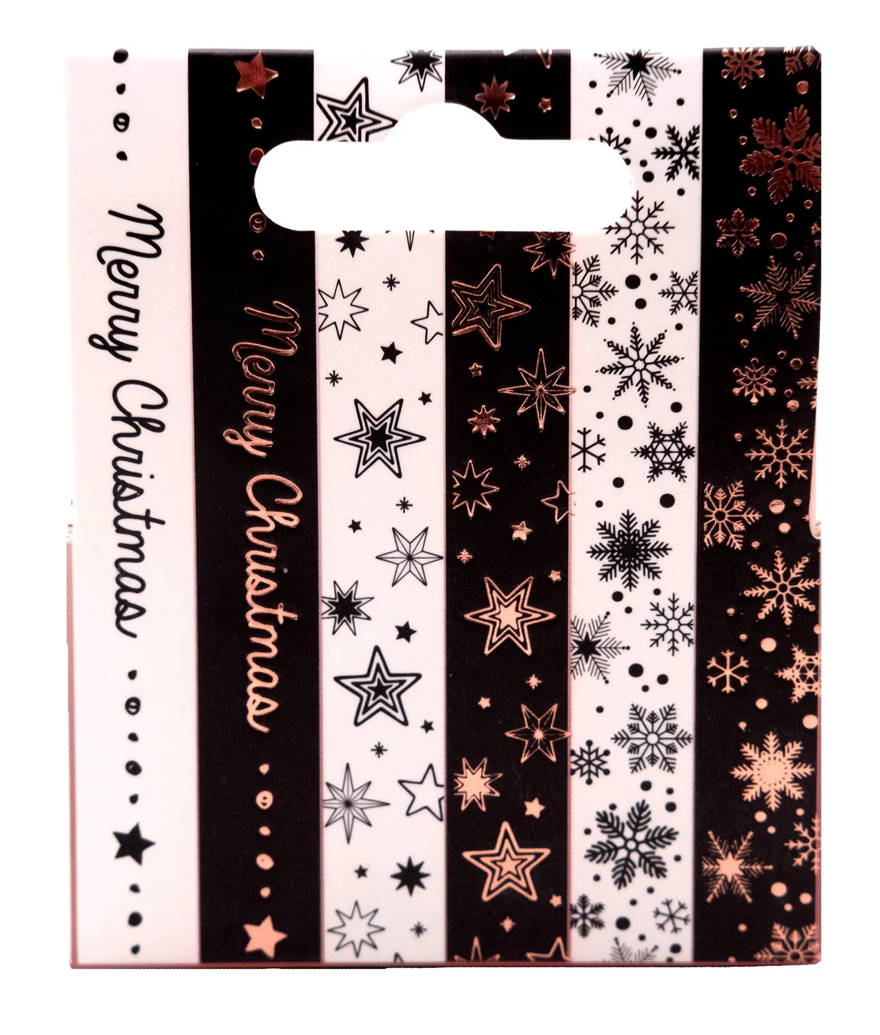 StudioLight Essentials Washi Tape Schwarz Weiß Roségold 6 Stk