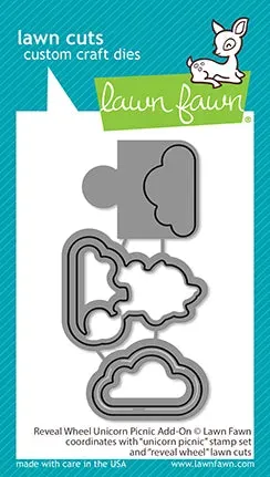 Lawn Fawn Reveal Wheel Unicorn Picnic Add-On Stanzen