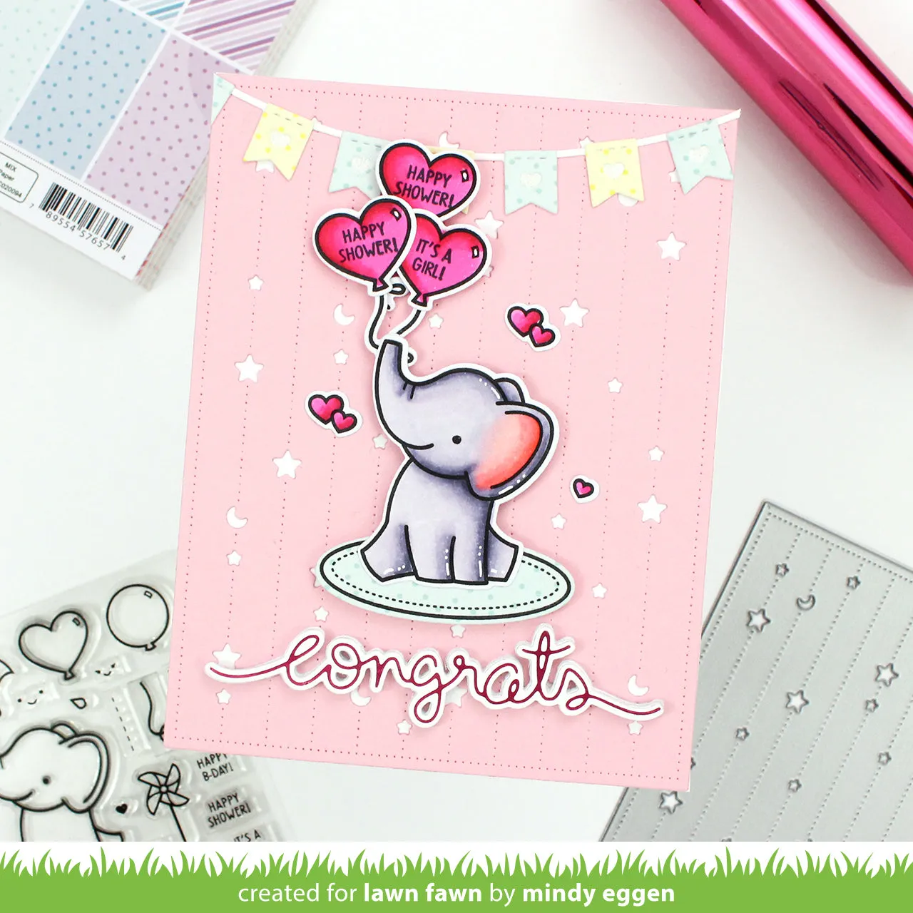 Lawn Fawn Big Scripty Words Hot Foil Platten Schriftzug