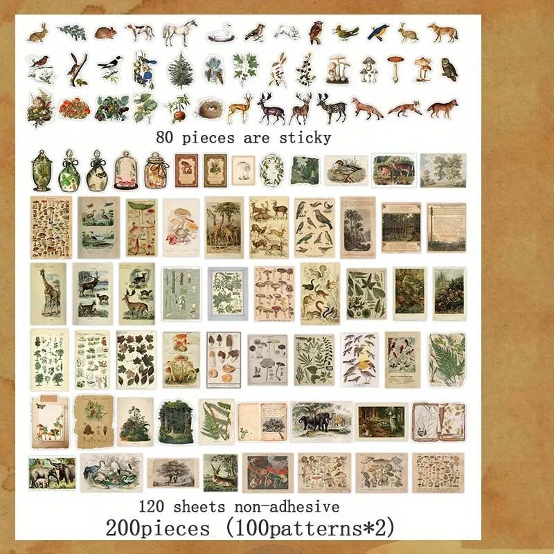 Ieebee Animism Materialset 120 Papier 80 PET Sticker