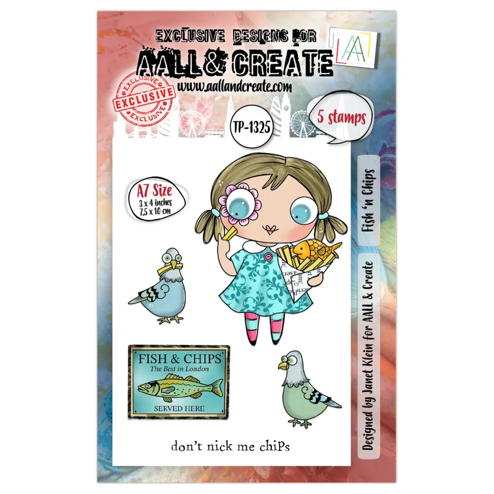 AALL and Create TP-1325 Fish n Chips Stempelset A7