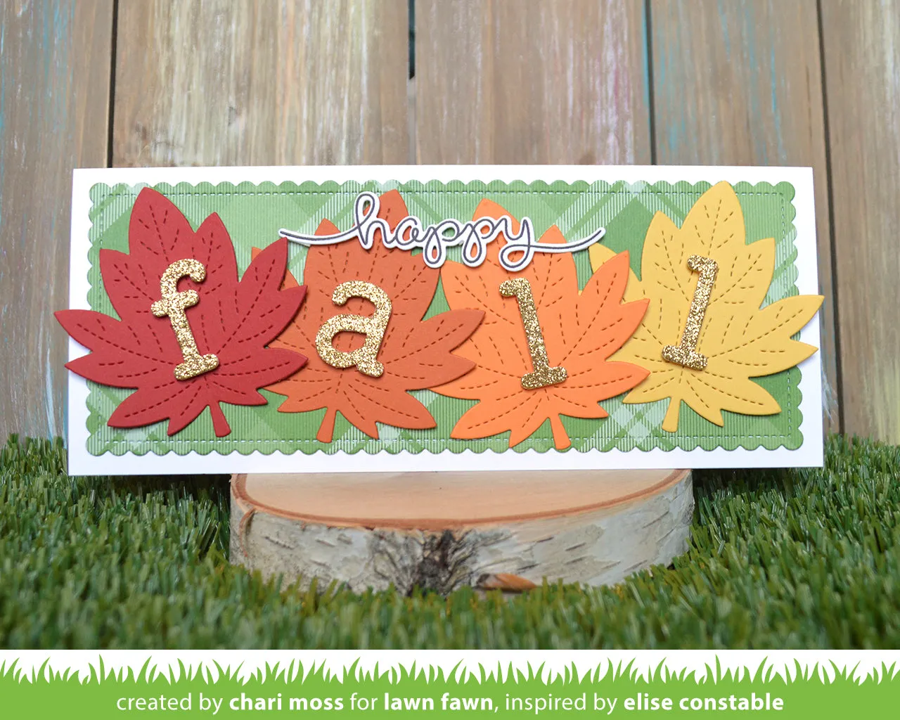 Lawn Fawn Outside In Stitched Maple Leaf Stanze 3-teilig