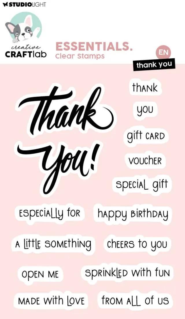 Creative Craftlab Essentials Thank you Clear Stempel Danke