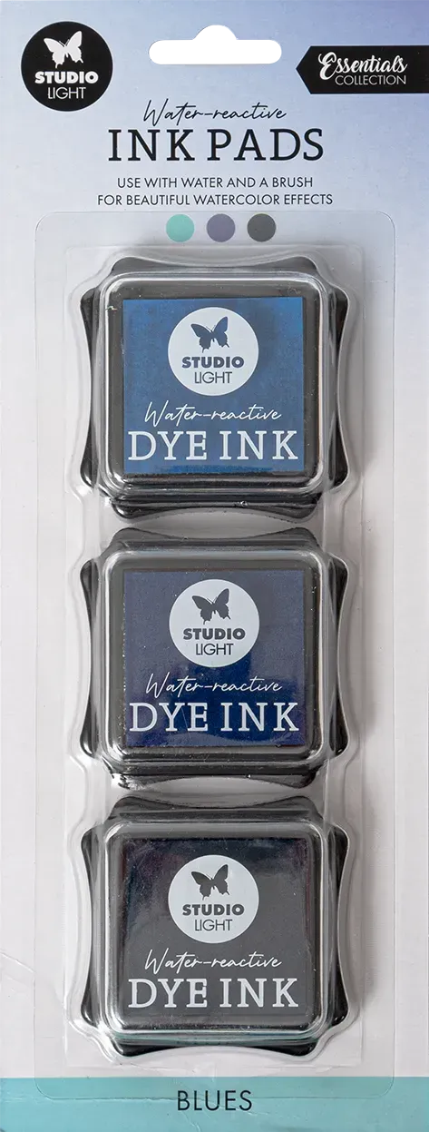 StudioLight Essentials Blues Stempelkissen wasserreaktiv 3er
