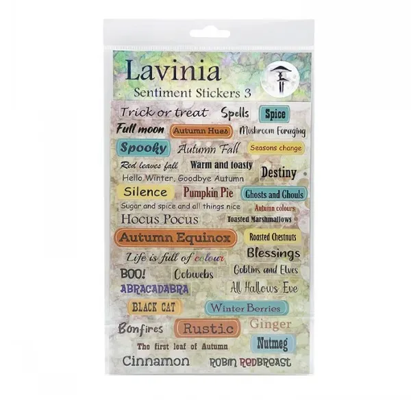 Lavinia-Stamps Sentiment Stickers 3 Aufkleber Sprüche
