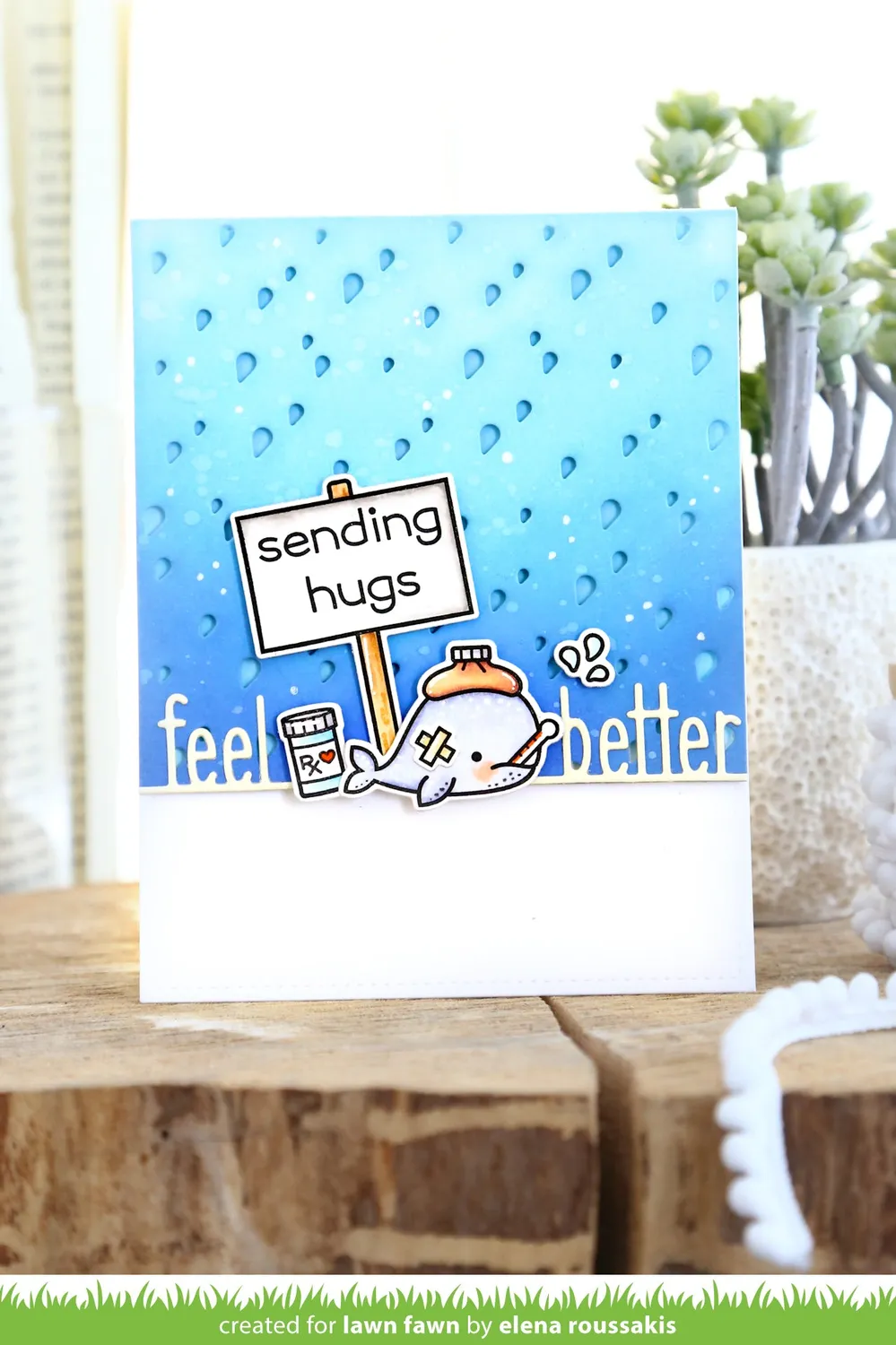 Lawn Fawn Feel Better Line Border Lawn Cuts Stanze