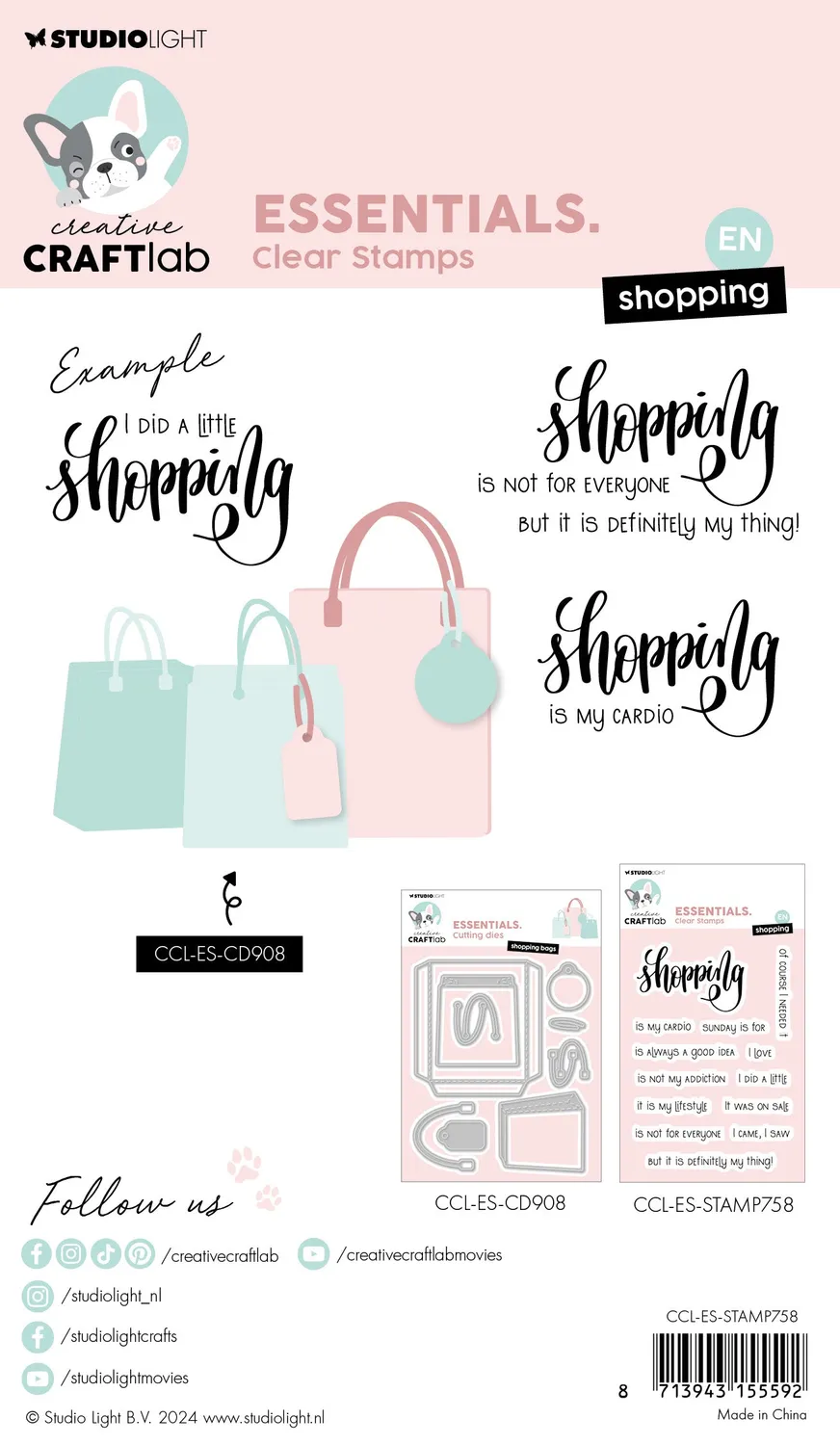 Creative Craftlab Essentials Shopping Clear Stamp Alltag