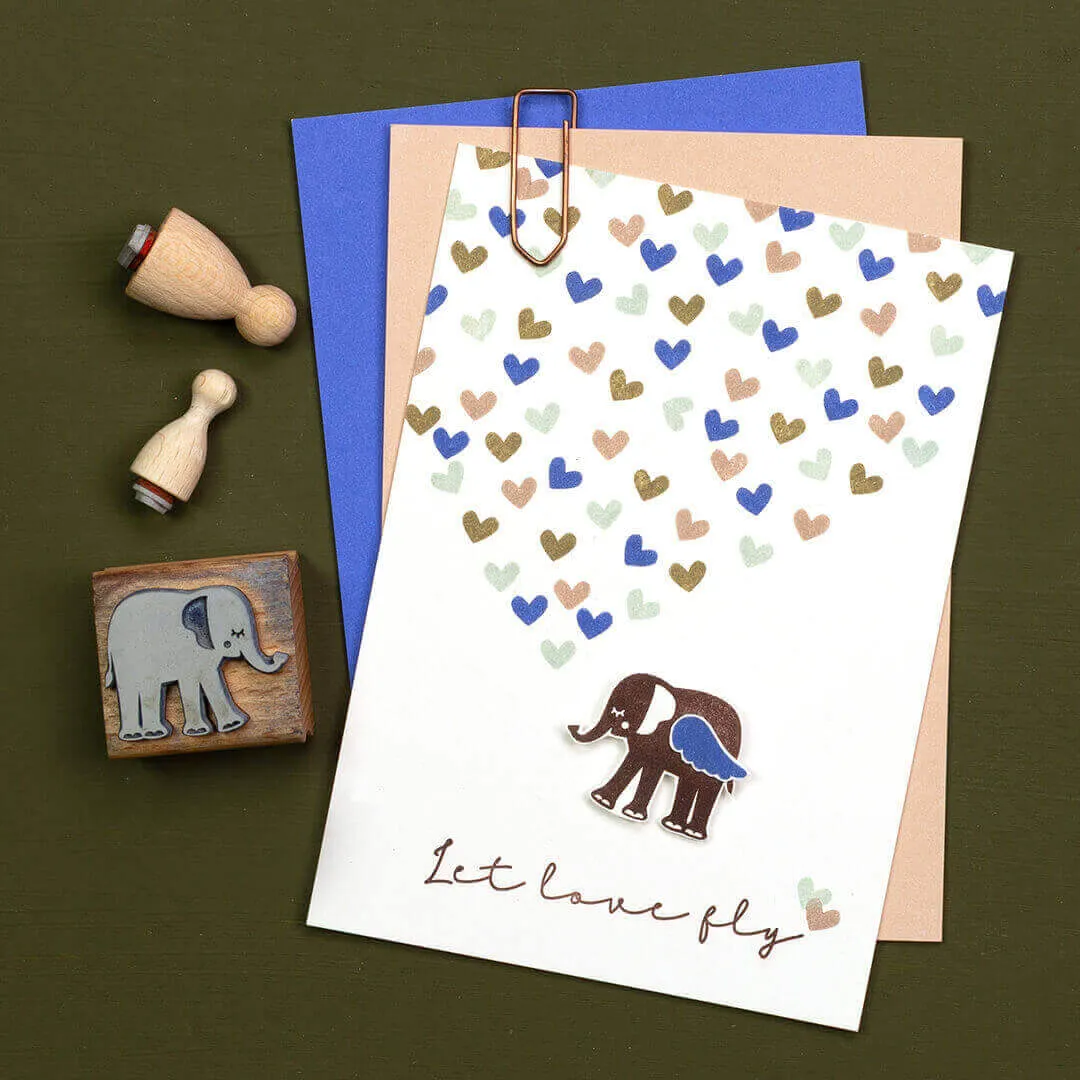 Perlenfischer Herz 3 mini Stempel 7x6 mm Liebe