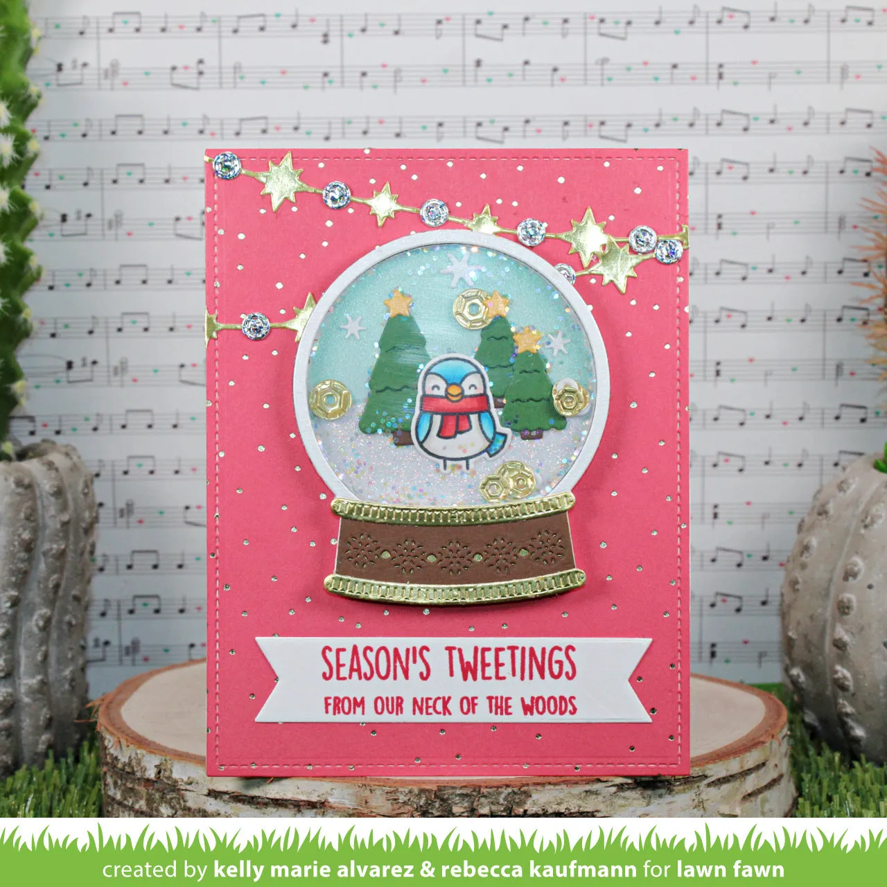 Lawn Fawn Sparkle Garland Borders Stanzen Weihnachten