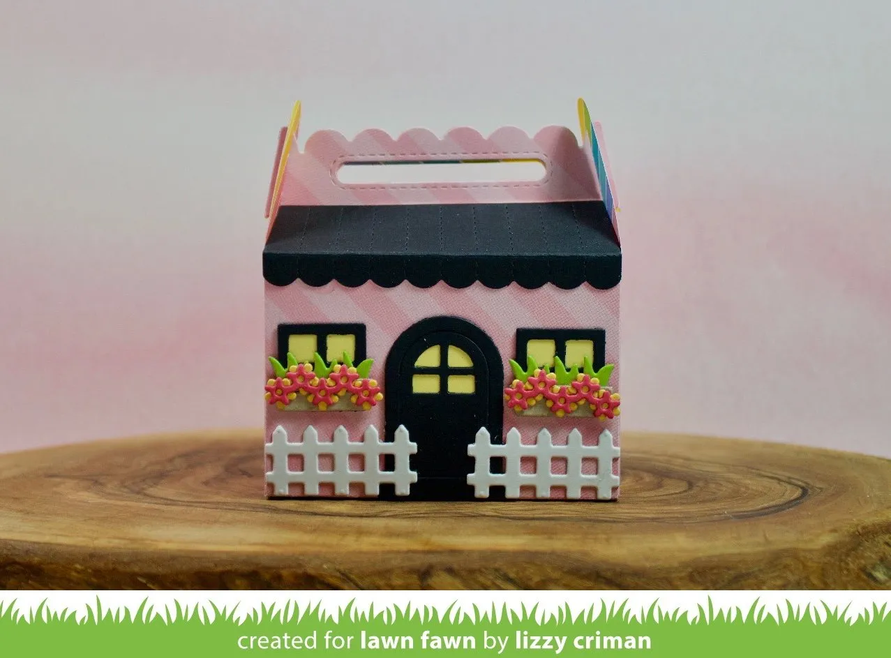 Lawn Fawn Scalloped Treat Box Spring House Stanze LF1609