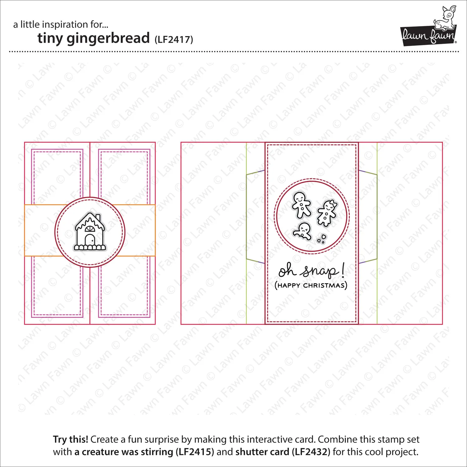 Lawn Fawn Tiny Gingerbread Stempelset Mini Weihnachten