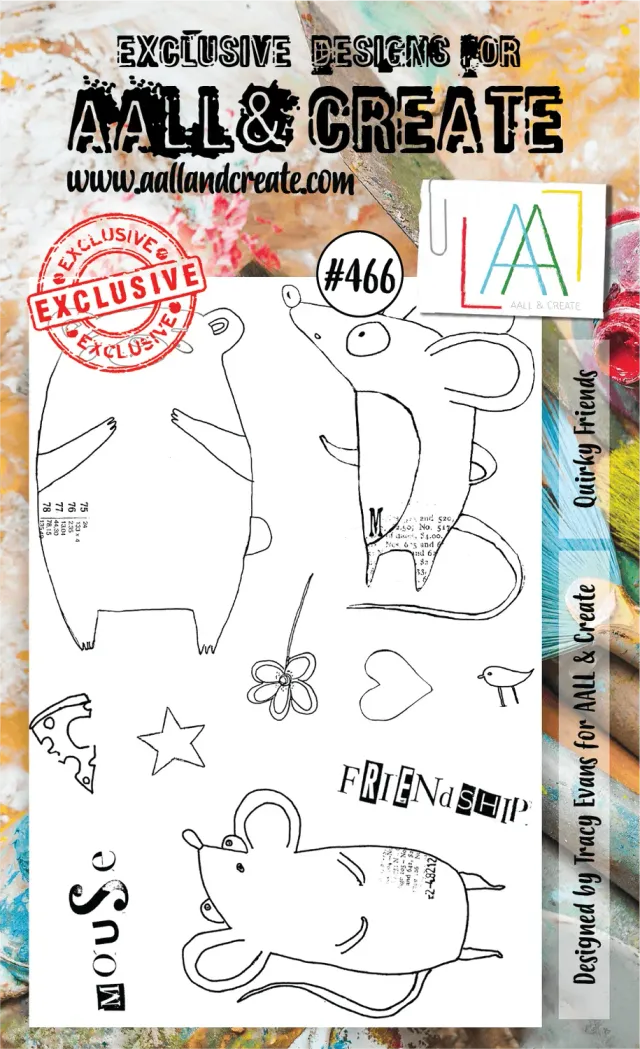 AALL and Create 466 Quirky Friends Stempelset A6 Figuren