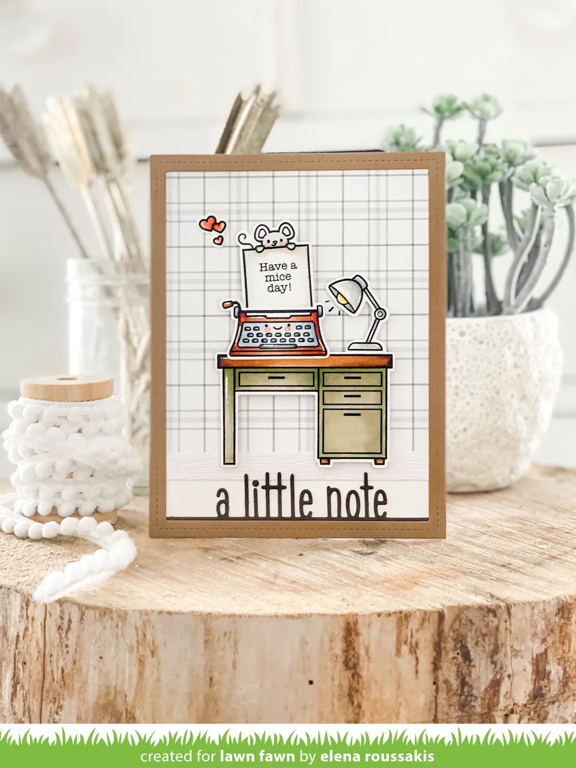 Lawn Fawn Lawn Cuts A Little Note Line Border Stanzschablone
